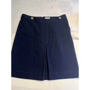 Lilly Pulitzer Navy Blue Kick Pleat Lined Skirt Women’s Size 8